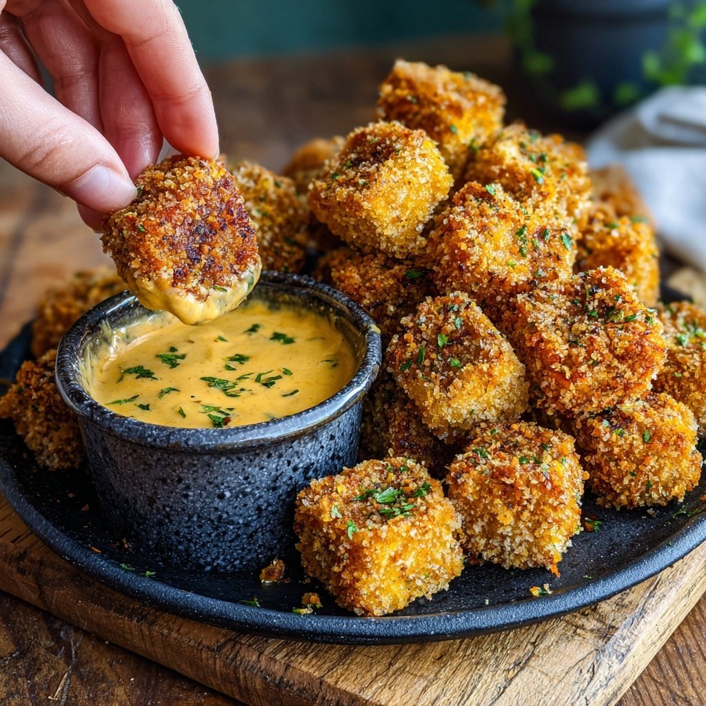 Crispy Tofu Bites with Dip