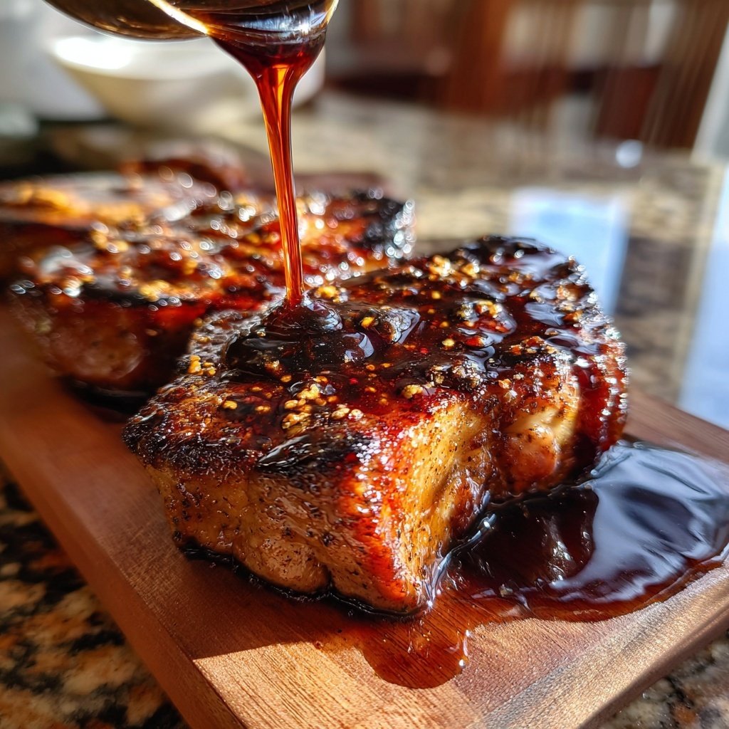 Brown Sugar Balsamic Glaze for Pork Chops​