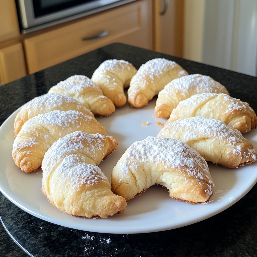Buttery Vanilla Crescent Cookies