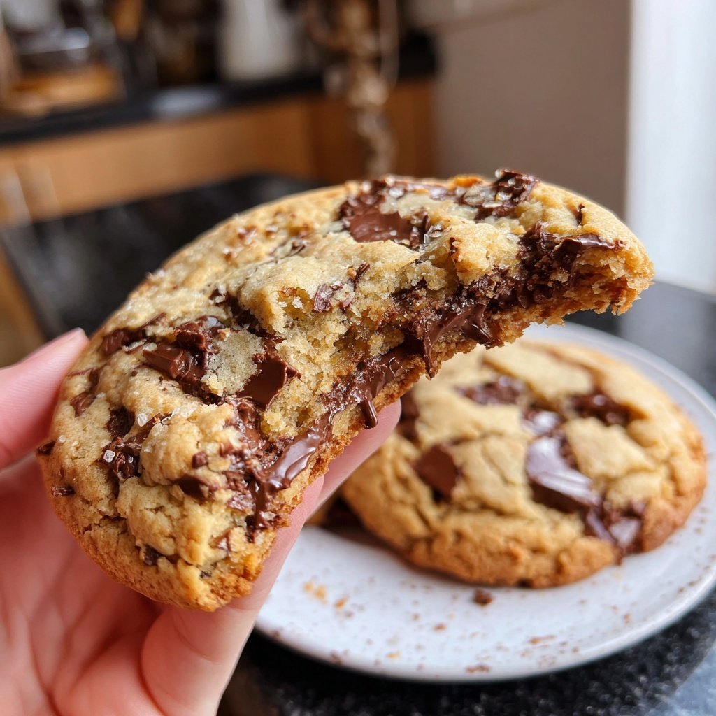 Brown Butter Dubai Chocolate Chip Cookies