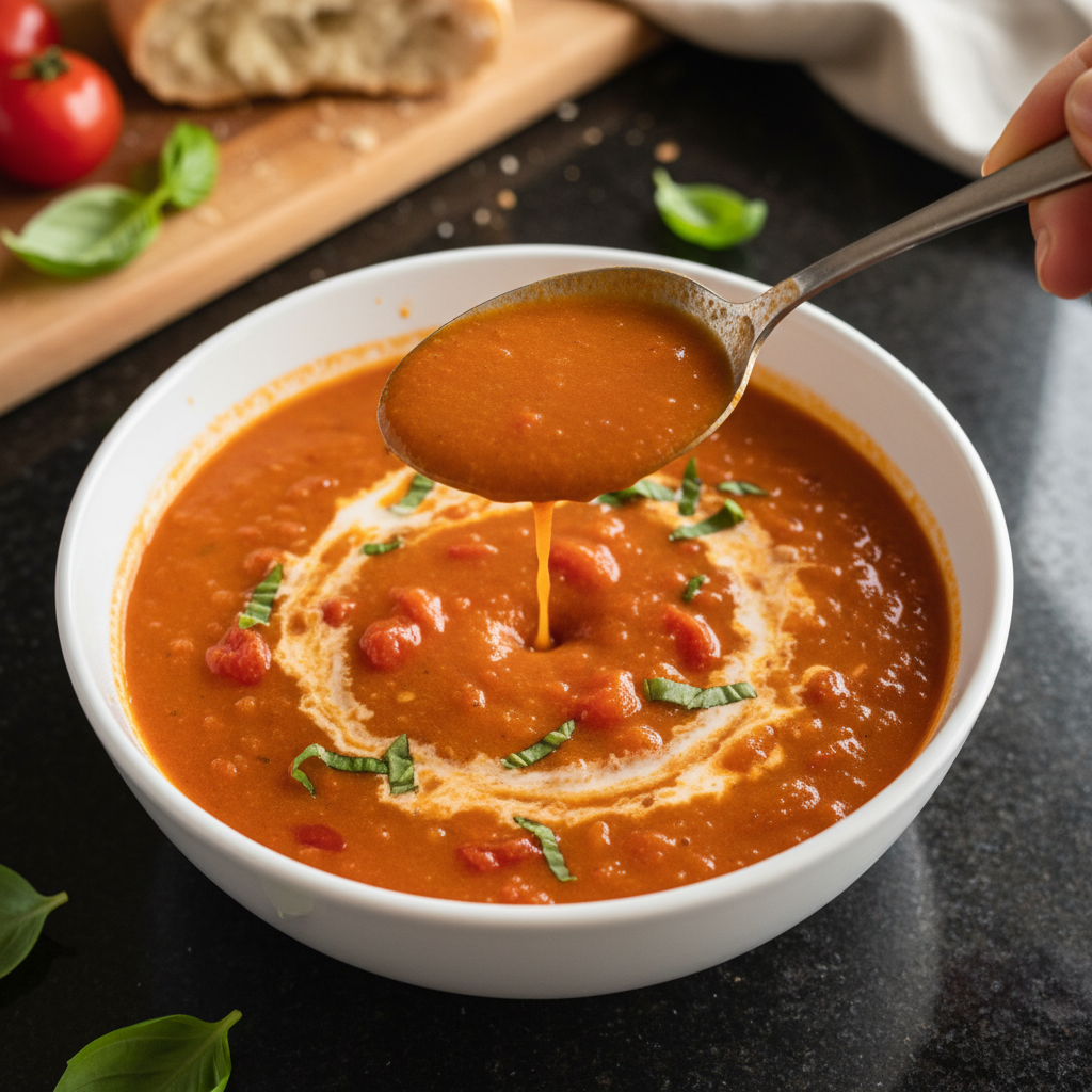 Comforting Tomato Basil Soup