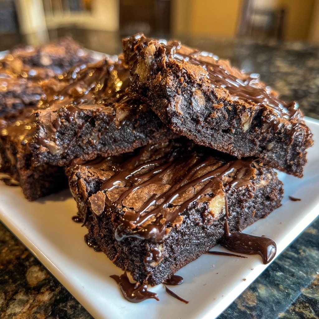 Triple Chocolate Fudge Brownies