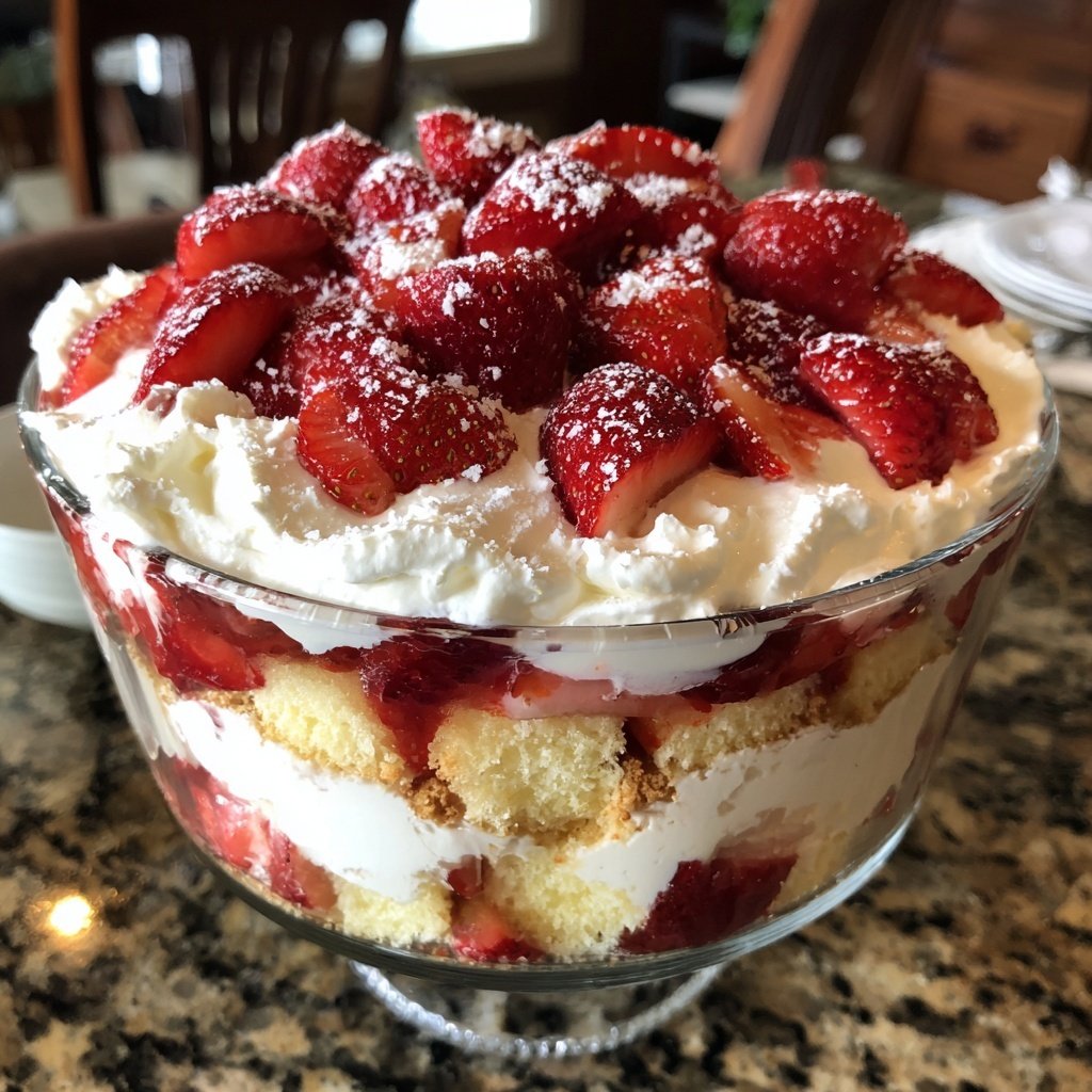 Sweet Strawberry Shortcake Trifle
