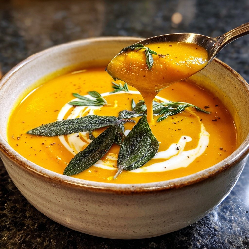 Savory Pumpkin and Sage Soup