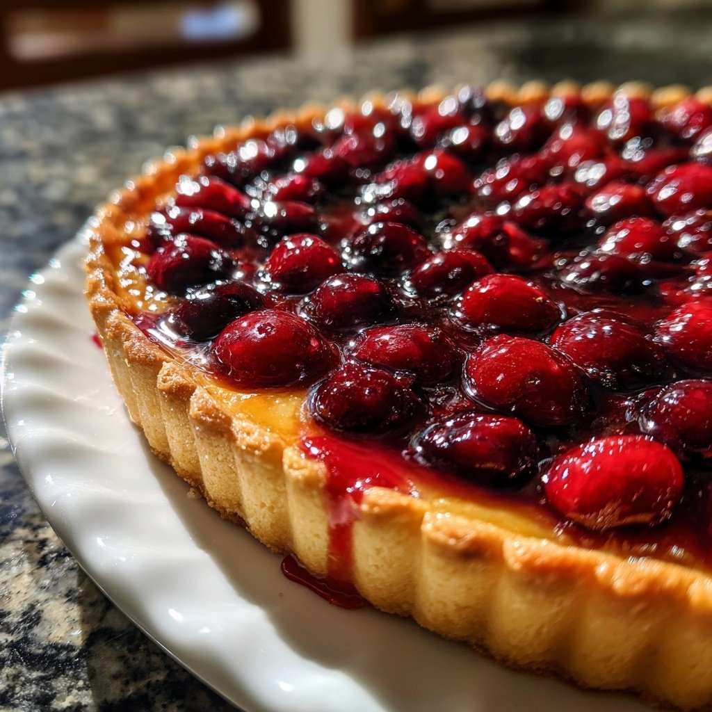Cranberry Orange Tart with Glaze