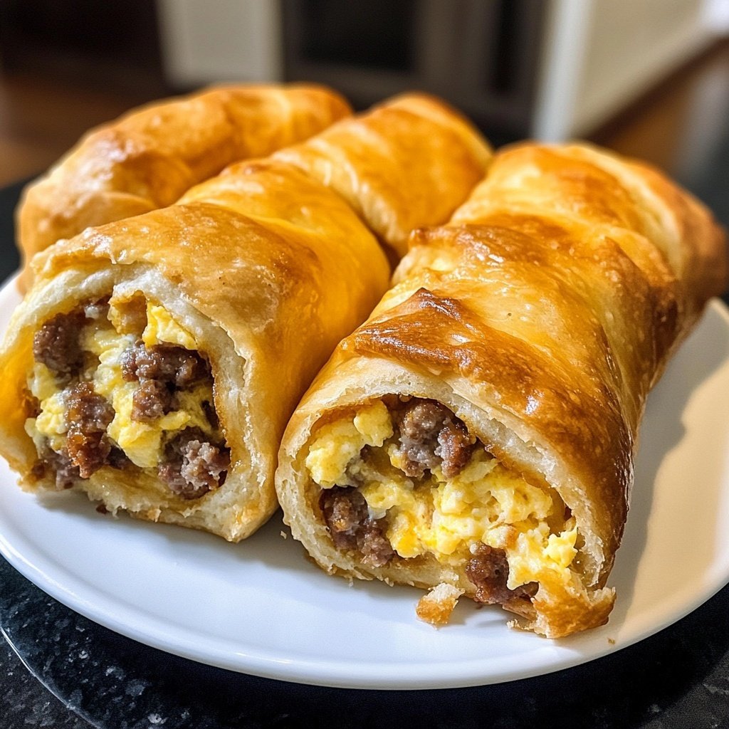 Quick & Delicious Sausage Egg Breakfast Rolls