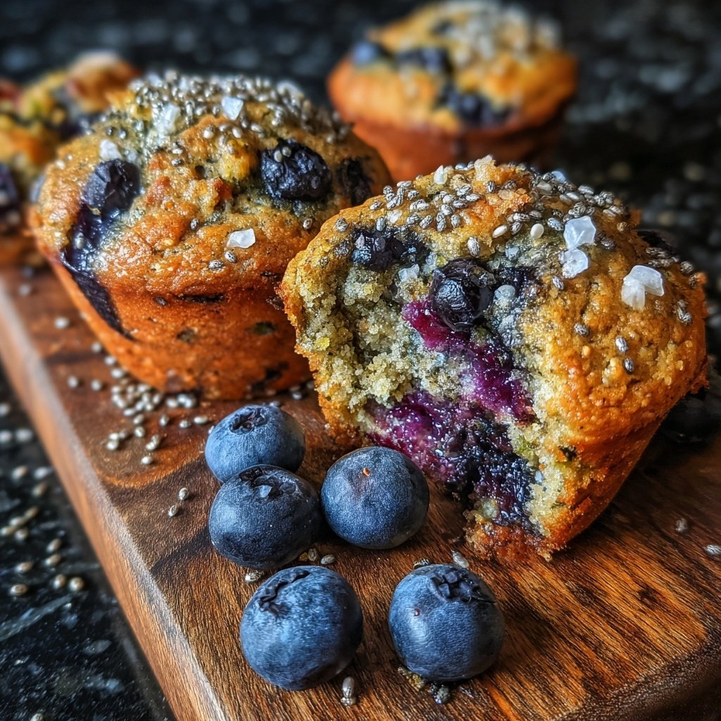 Blueberry Chia Seed Muffins