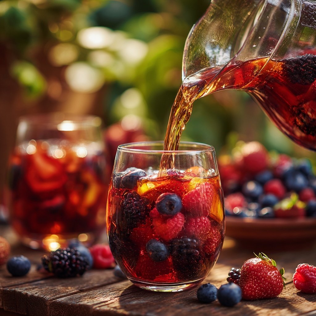 Sweet Tea Sangria with Berries