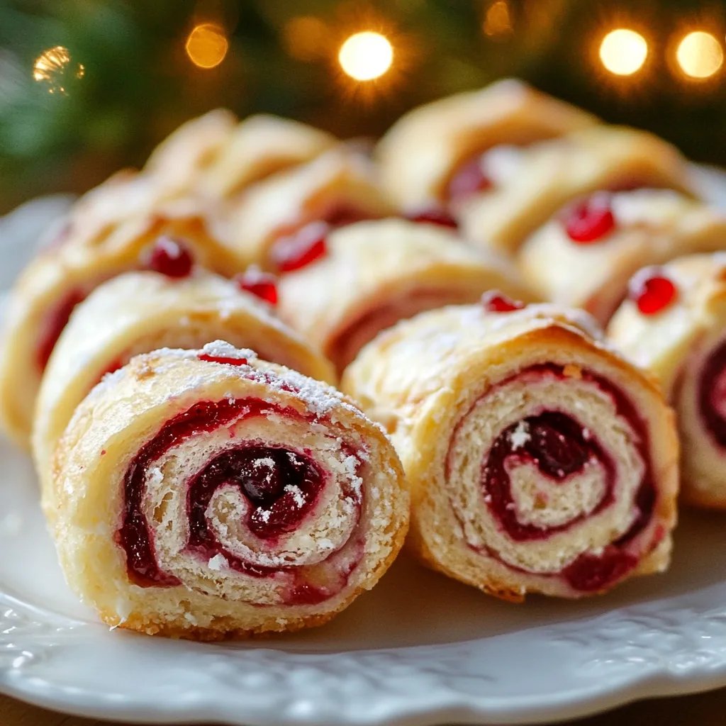 Festive Christmas Cranberry Roll Ups