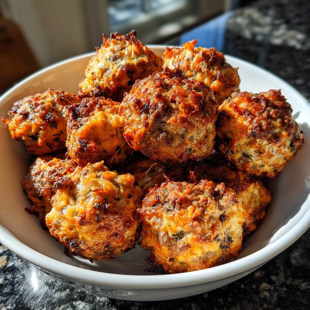 Easy Rotel Sausage Balls Recipe for Party Snacks