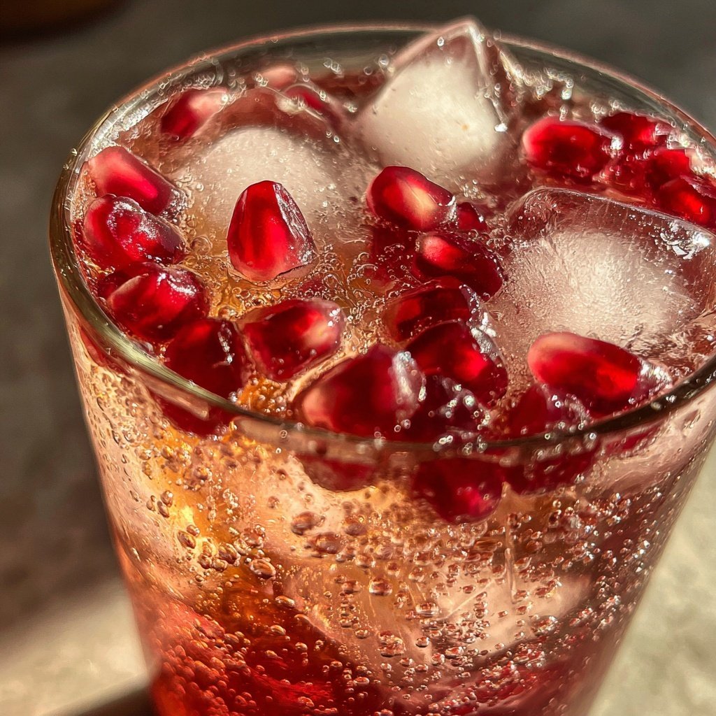 Pomegranate Ginger Snow Spritz