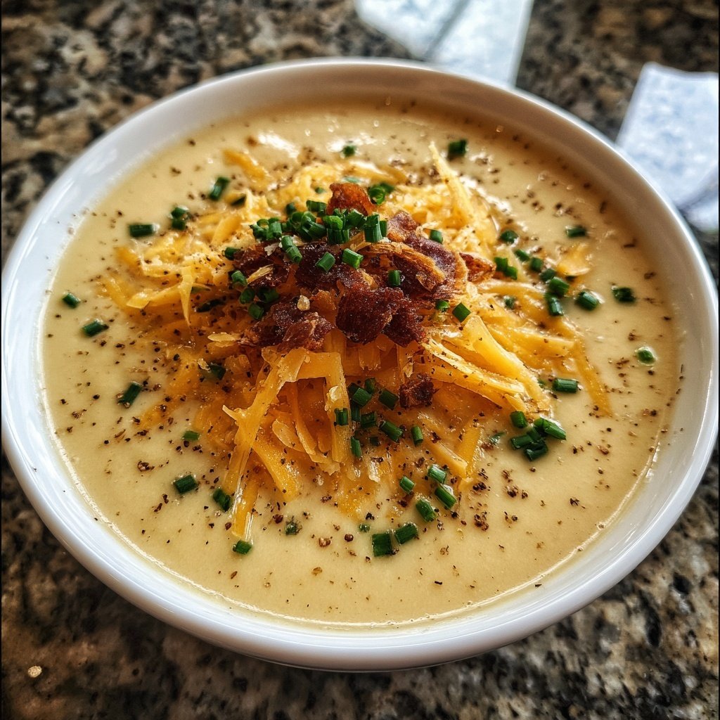 Creamy Cauliflower Cheddar Soup