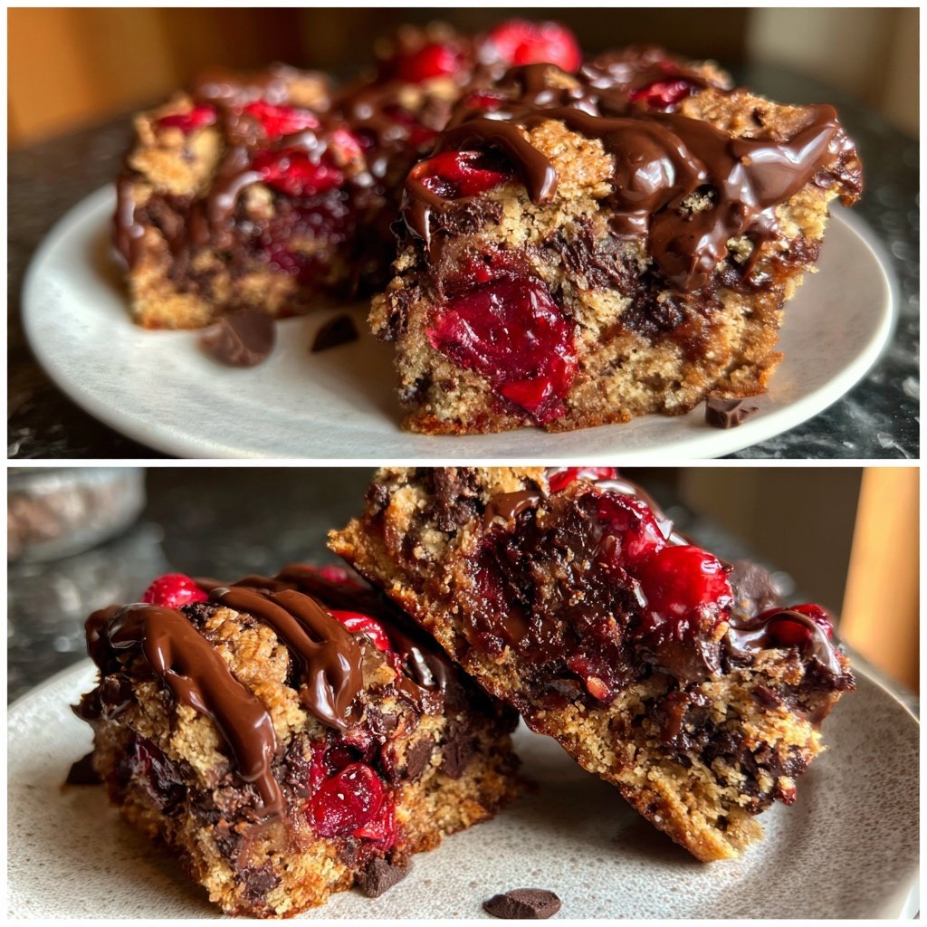 Chocolate Cherry Bliss Bars