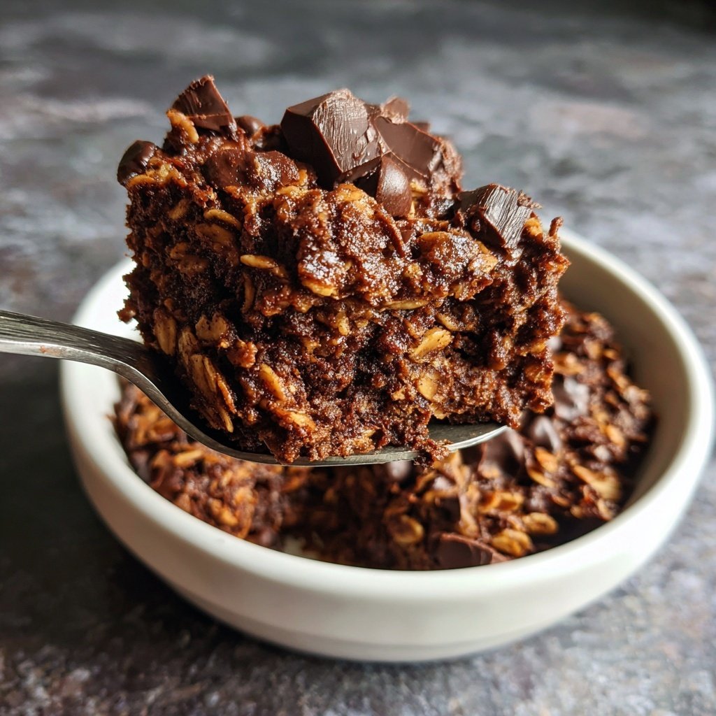 Brownie Baked Oatmeal Chocolate Chips