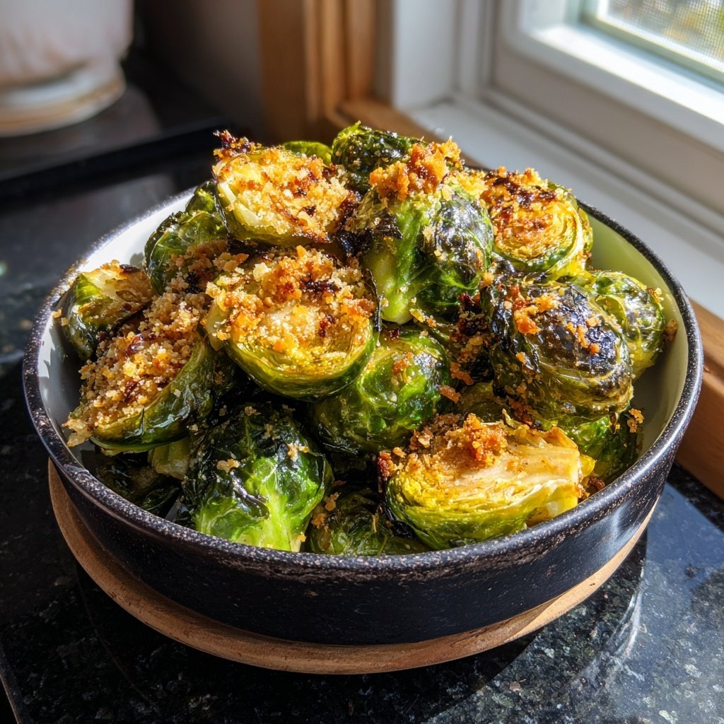 Garlic Parmesan Brussels Sprouts