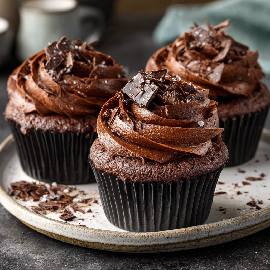 Decadent Chocolate Cream Cupcakes
