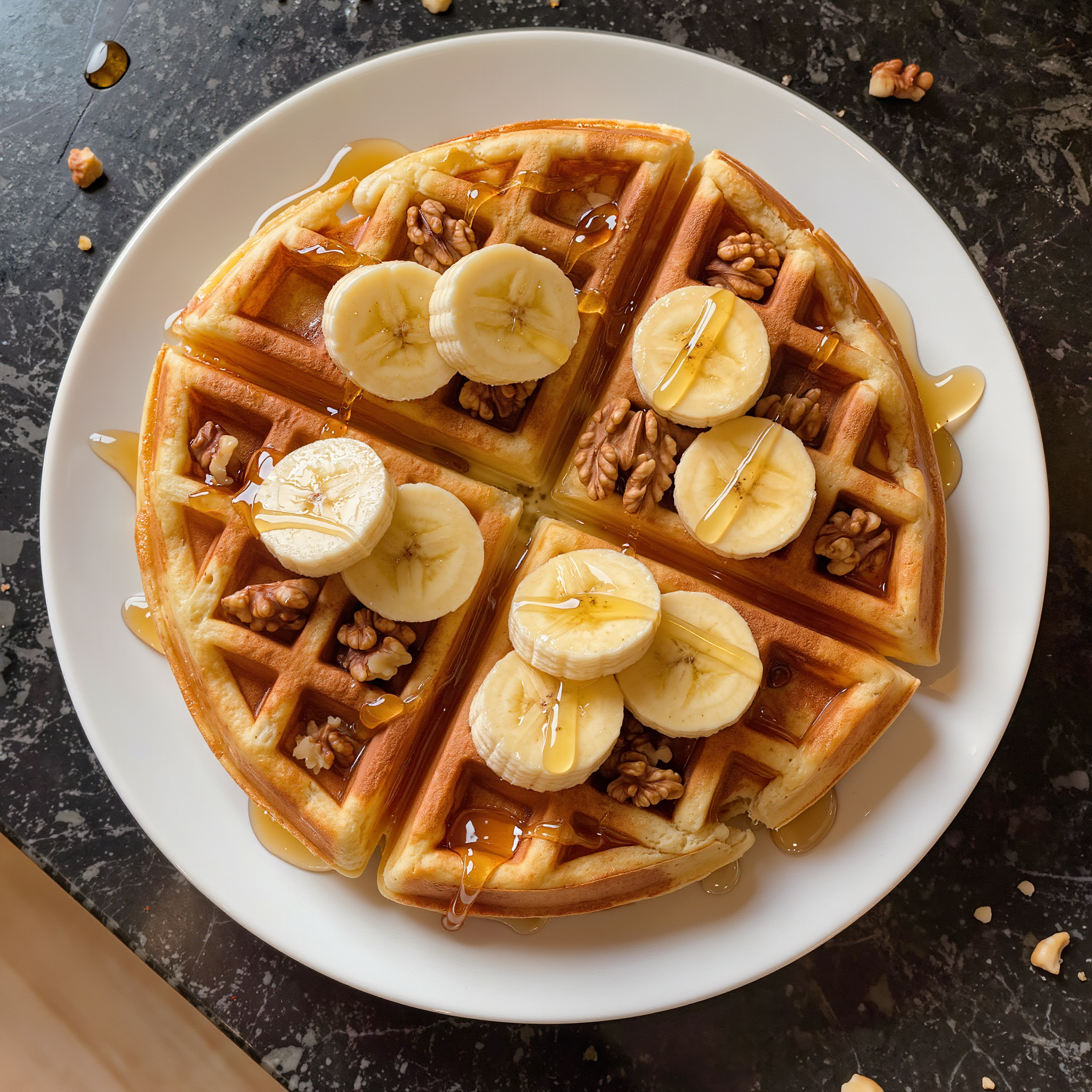 Banana Nut Waffles for Lovers