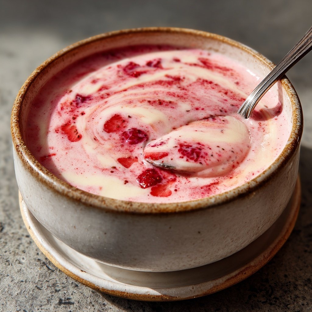Chilled Strawberry Shortcake Soup