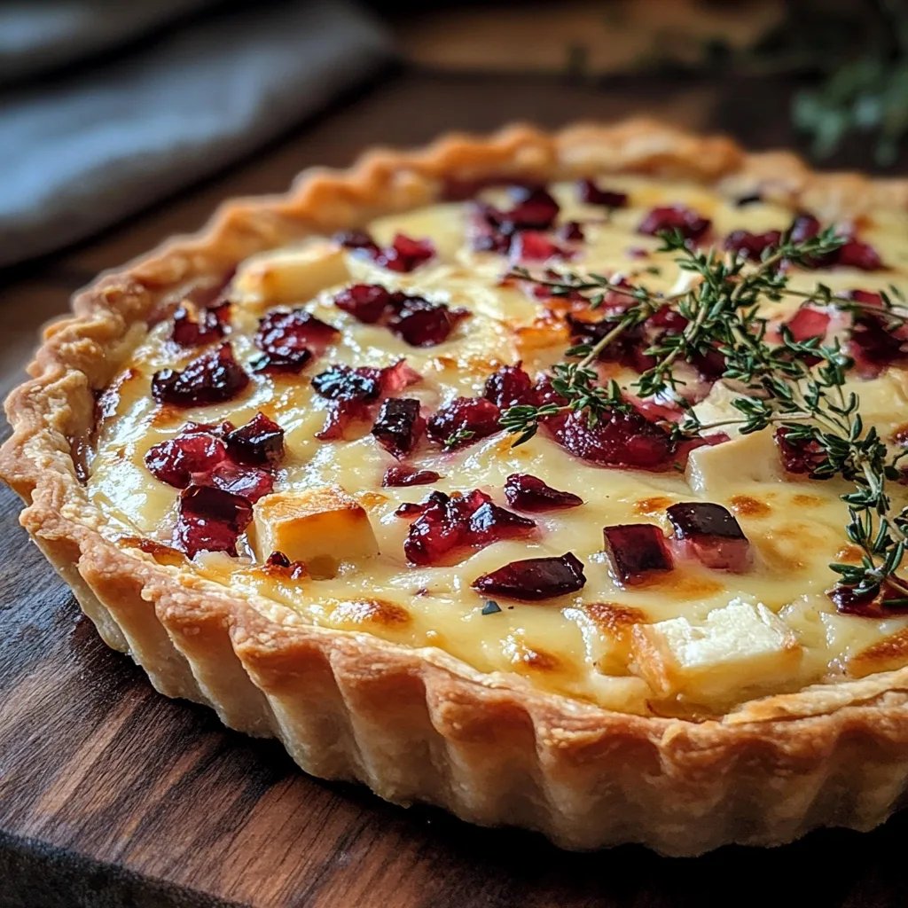 Cranberry Brie Tart with Pancetta & Thyme