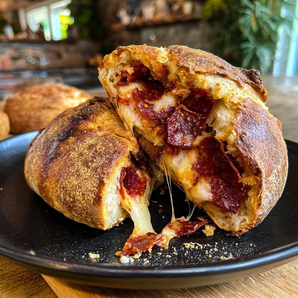 Pepperoni Rolls with Cheese Filling