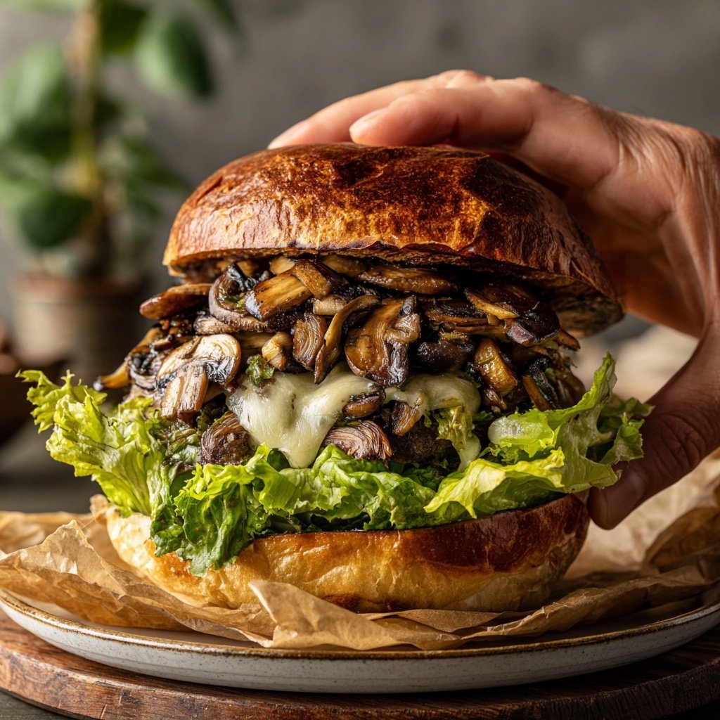 Savory Mushroom Burger Delight
