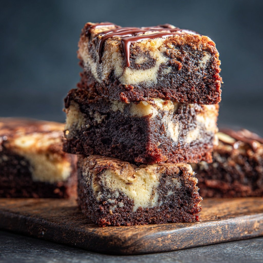 Chocolate Vanilla Swirl Brownies