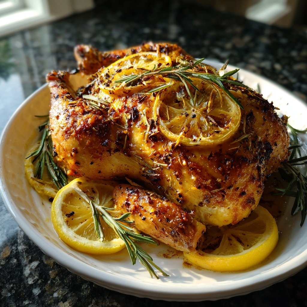 Lemon Garlic Roasted Chicken