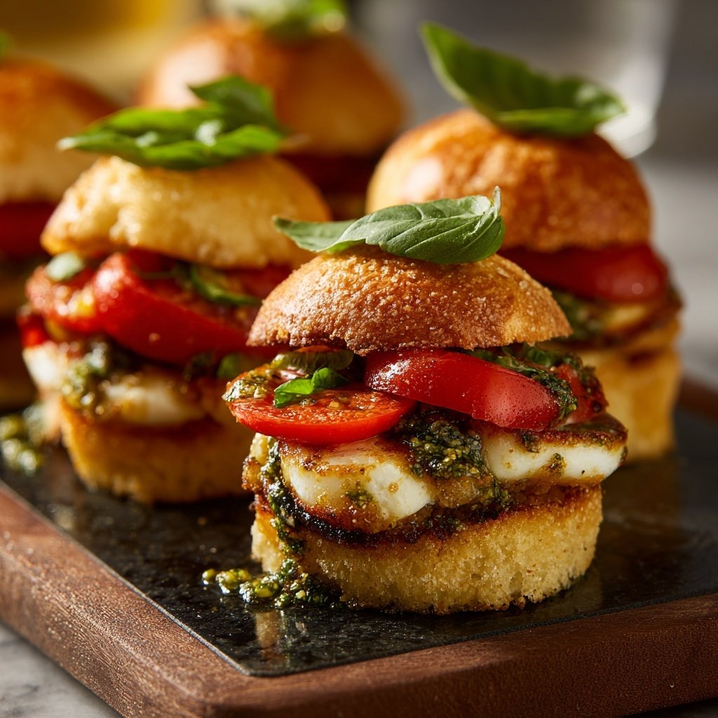 Mini Caprese Sliders with Pesto