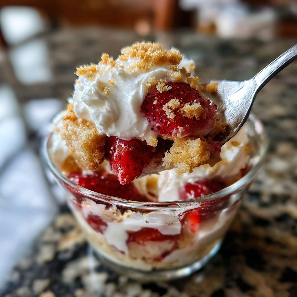 Strawberry Shortcake Pudding Cups