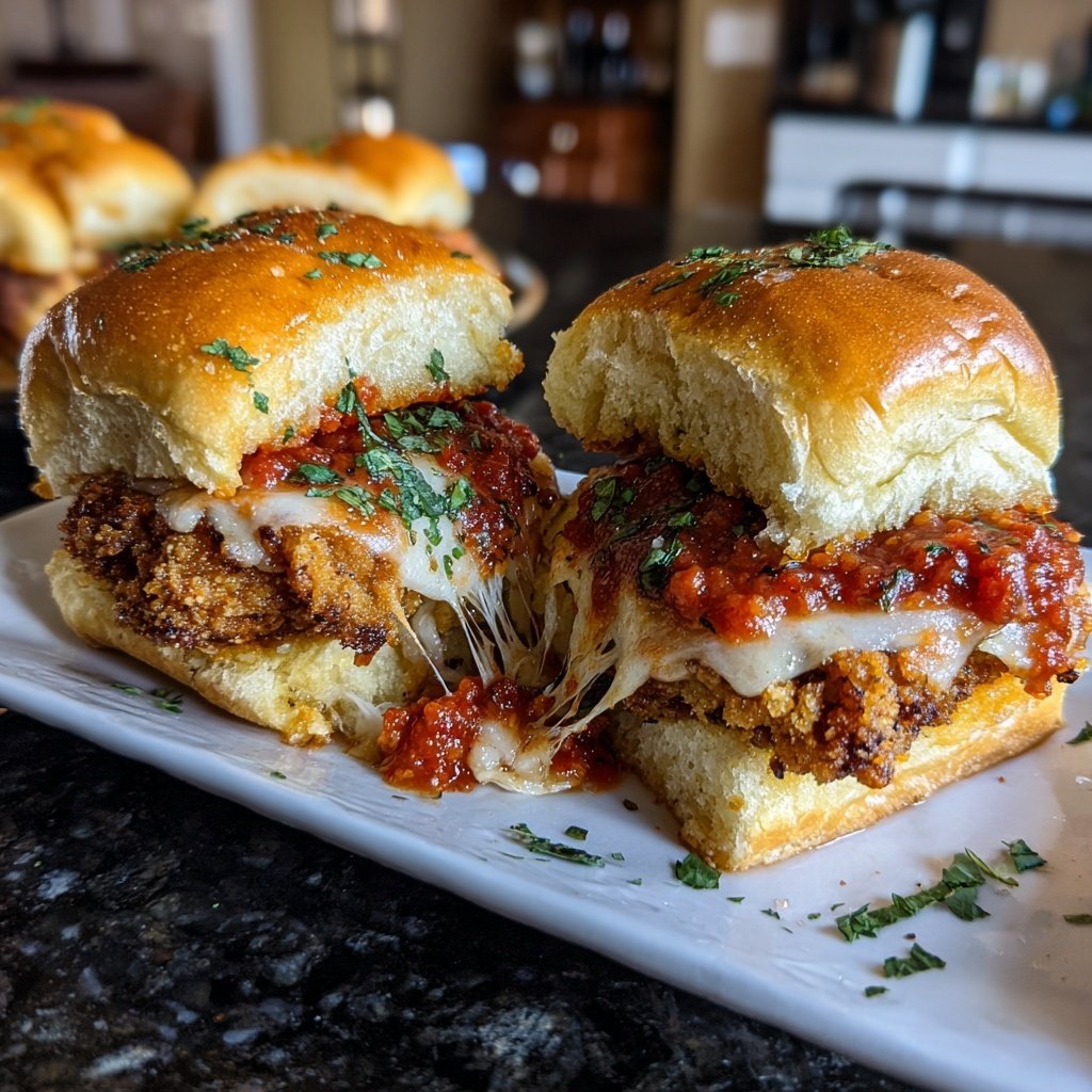 Crispy Chicken Parmesan Sliders