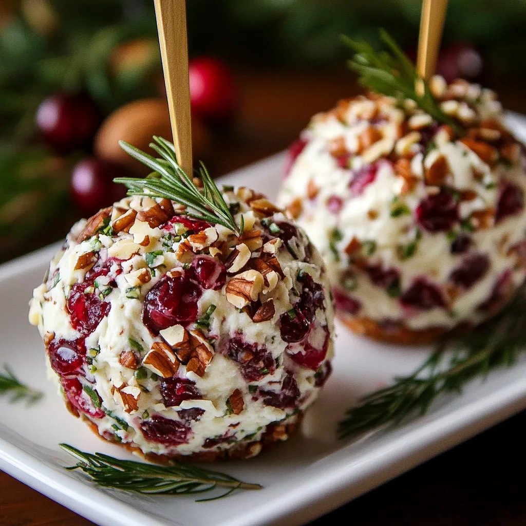Festive Cranberry Pecan Cheese Ball