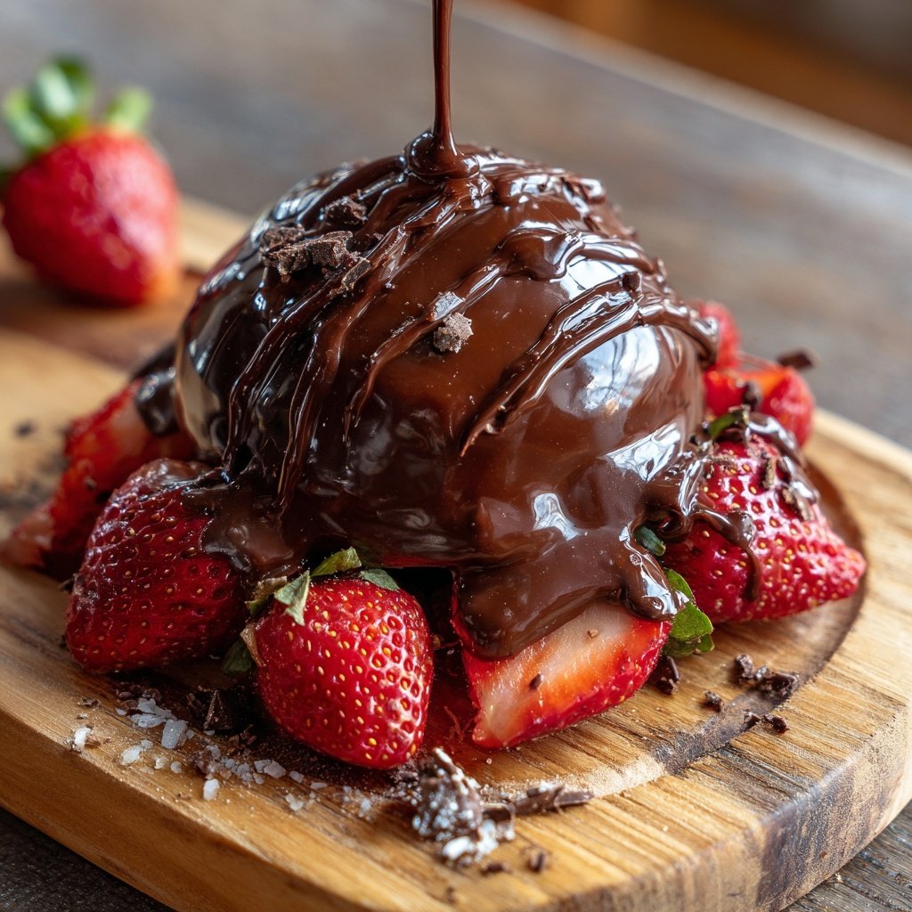 Whimsical Chocolate Strawberry Fondue