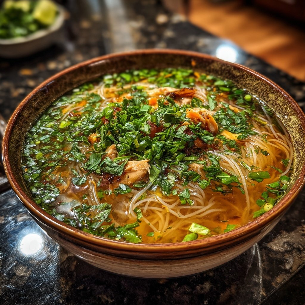 Vietnamese Chicken Glass Noodle Soup