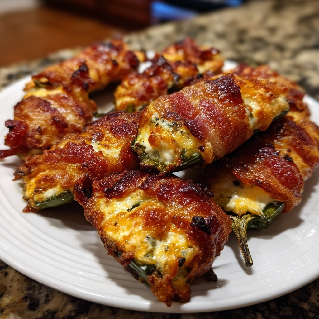Bacon Wrapped Jalapeño Poppers