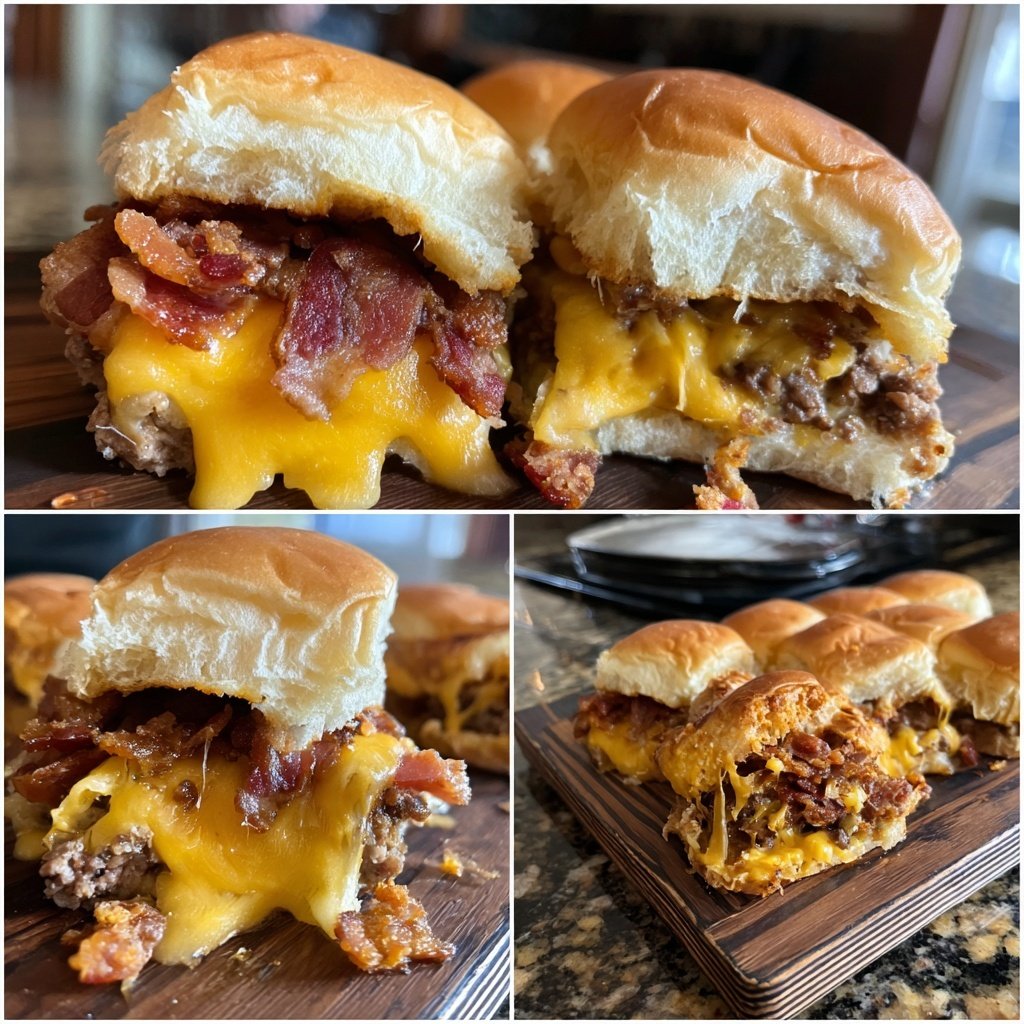 Crispy Bacon Cheeseburger Sliders