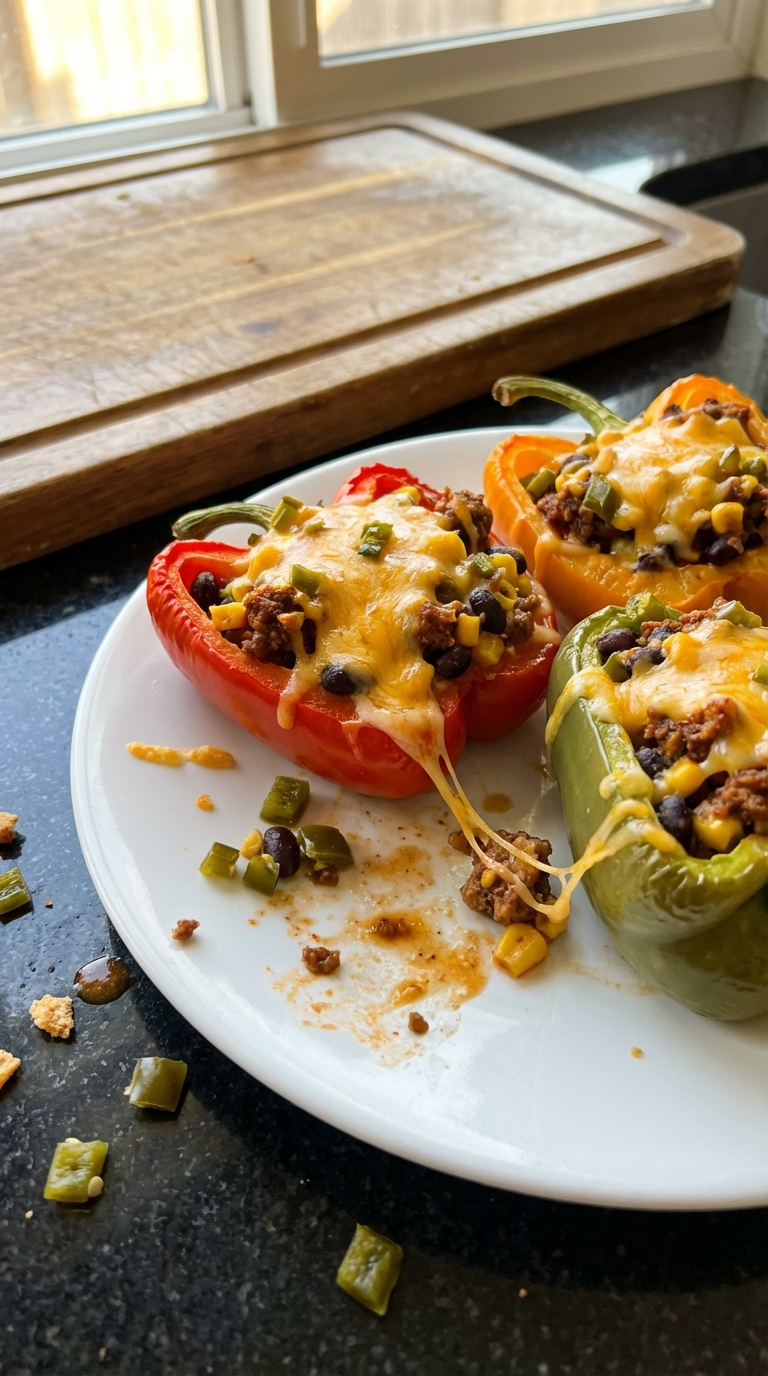 Nacho Cheese Stuffed Bell Peppers