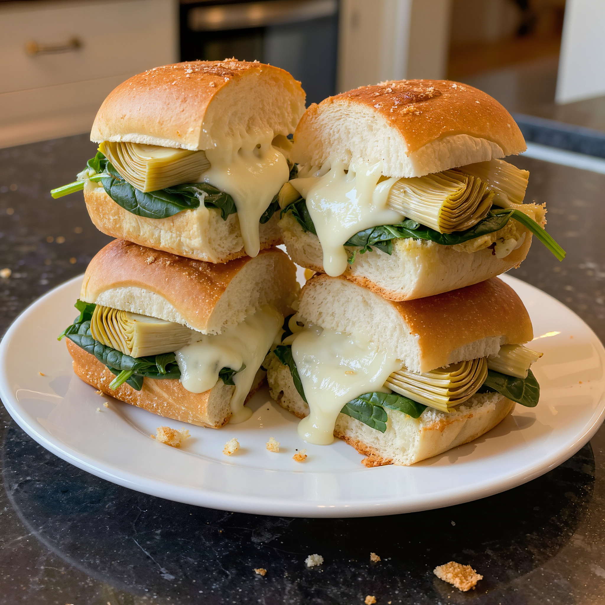 Spinach Artichoke Sliders