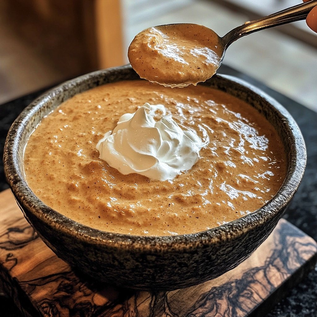 Chestnut Cream Soup with Whipped Cream Topping