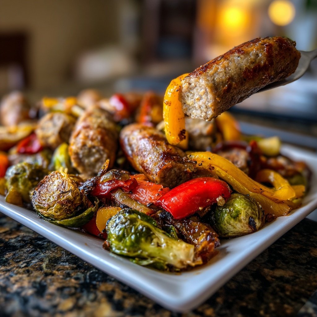 Sheet Pan Sausage Vegetables