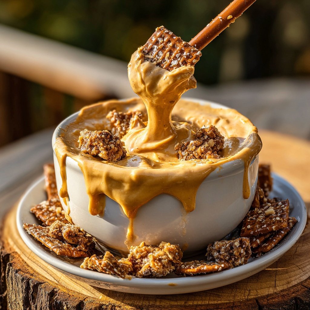 Peanut Butter Pretzel Fondue Treat