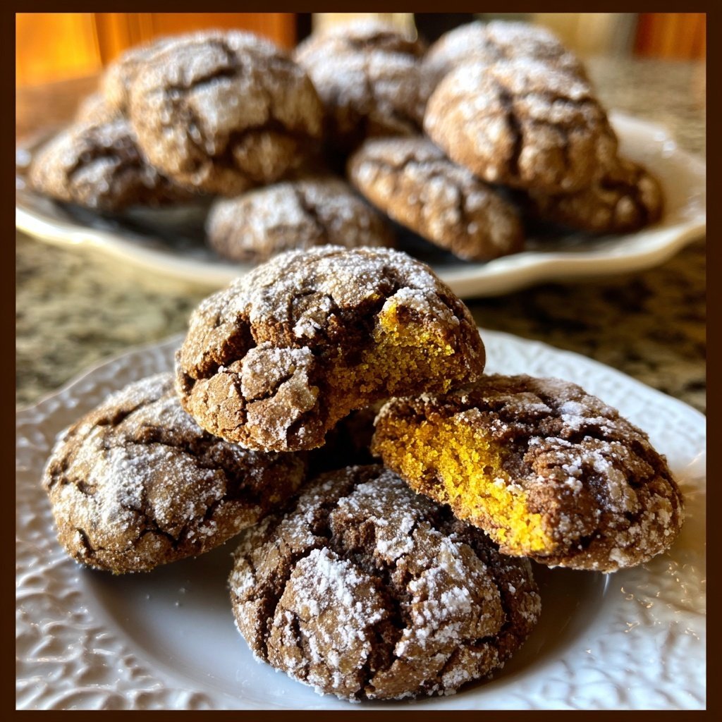 Chocolate Orange Crinkle Cookies