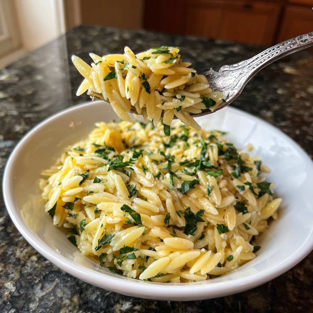 Lemon Garlic Butter Orzo