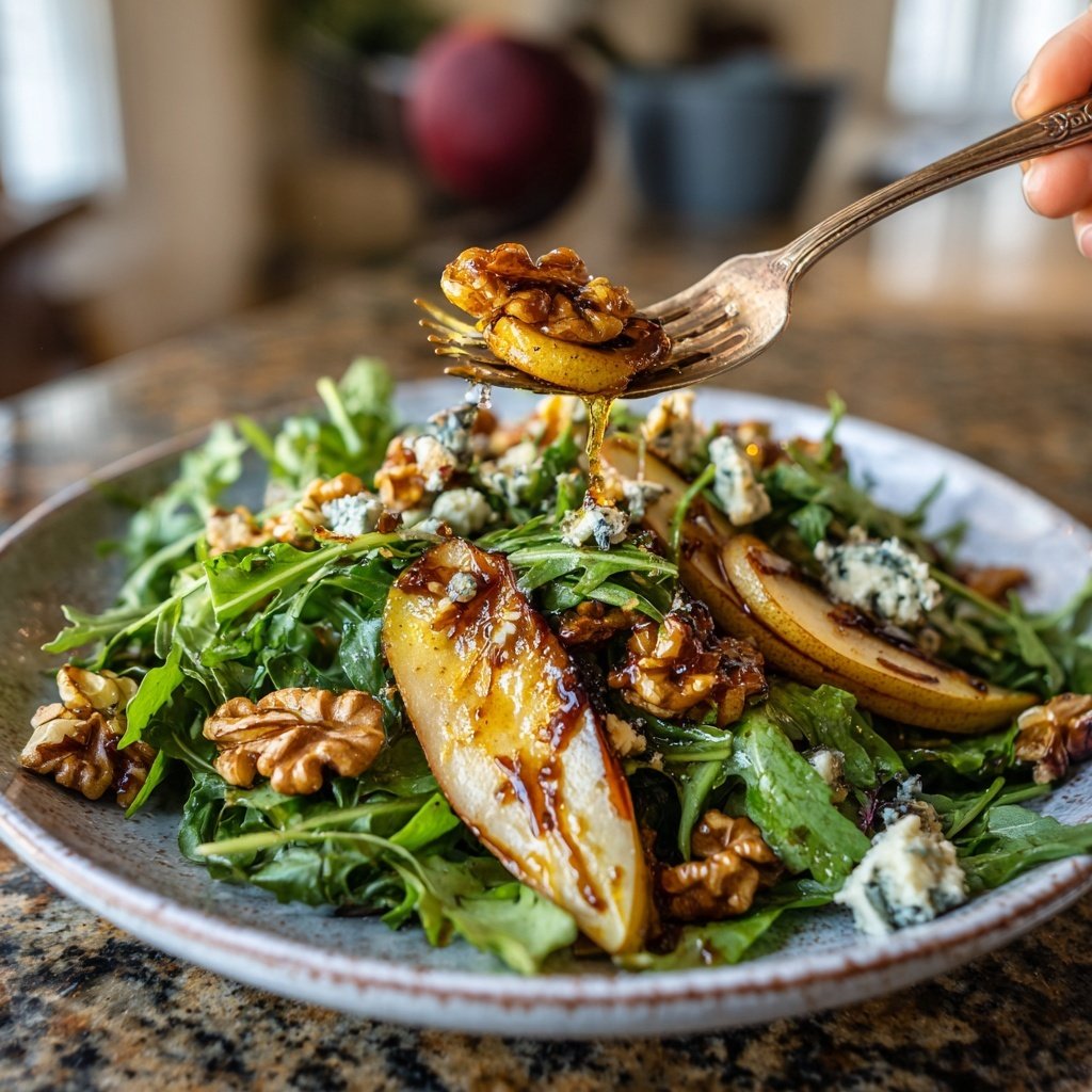 Caramelized Pear and Gorgonzola Salad