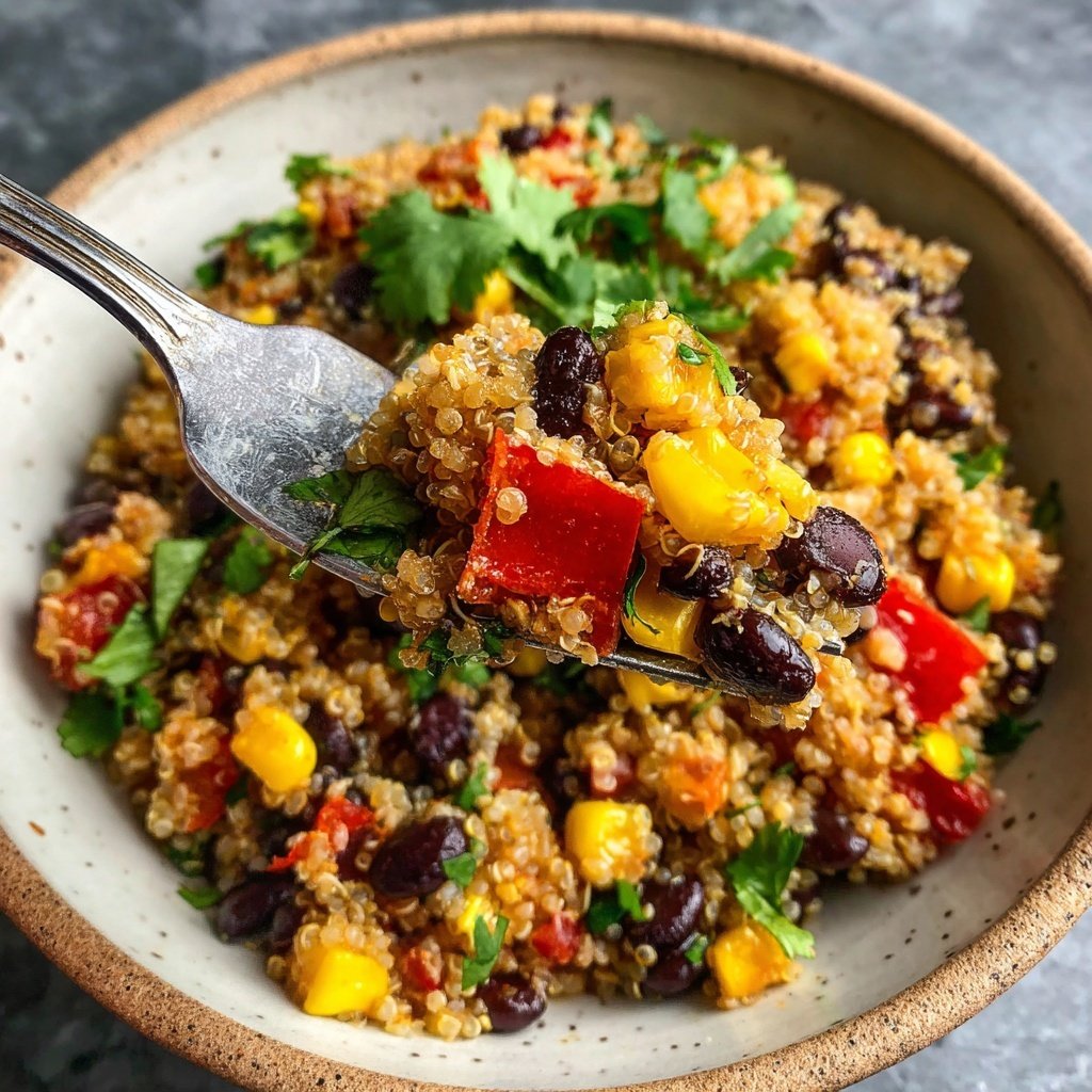 Savory Quinoa and Black Bean Salad