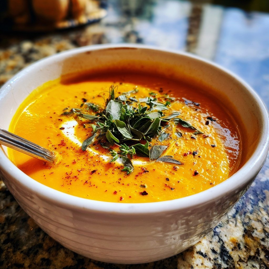 Roasted Carrot Ginger Soup