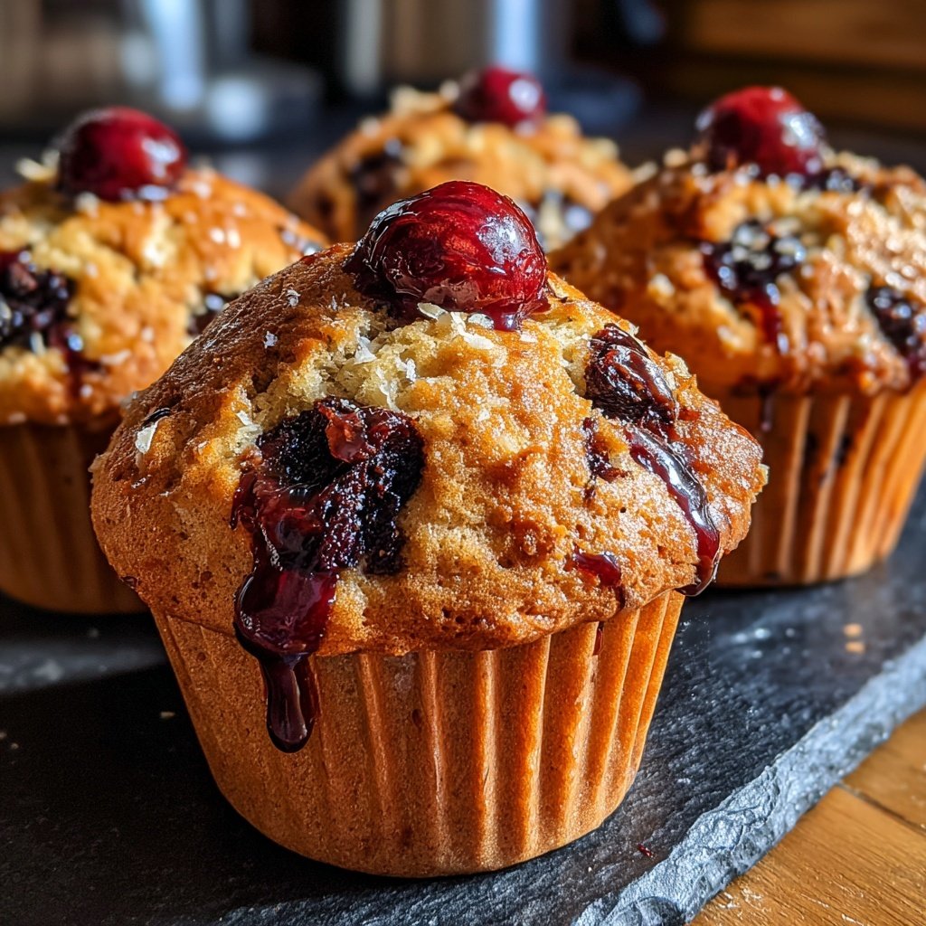 Chocolate Cherry Almond Cupcakes